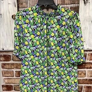 BTFBM Floral Blouse with Vibrant Colors